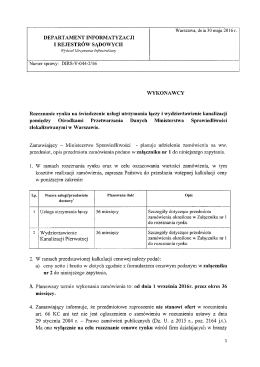 Rozeznanie rynku - Ministerstwo Sprawiedliwości