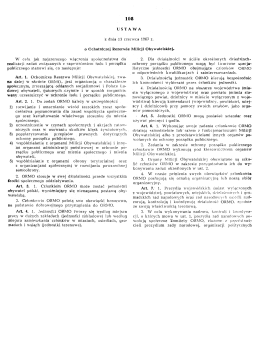 Page 1 108 U S T A W A z dnia 13 czerwca 1967 r. o Cchotniczej