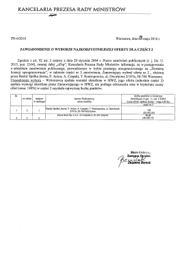 18-05-2016 zawiadomienie o wyborze najkorzystniejszej oferty
