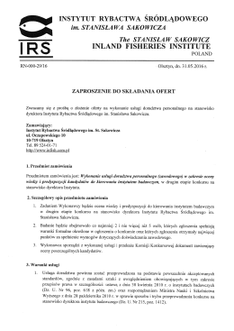 Zaproszenie do składania ofert