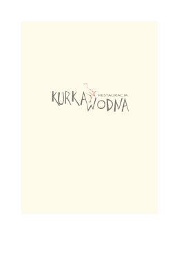 MENU - Restauracja Kurka Wodna