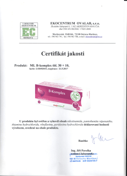 Certifik&aacute;t jakosti