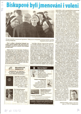 Biskupové byli jmenováni i voleni