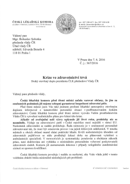 16.06.07 Druhý otevřený dopis předsedovi vlády
