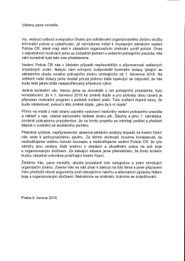 Otevřený dopis ministru vnitra