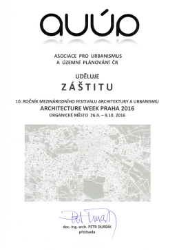 záštitu - Asociace pro urbanismus a územní plánování