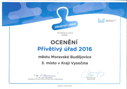 Ocenění Přívětivý úřad 2016