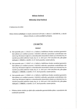 Page 1 Město De&scaron;tn&aacute; Městsk&yacute; &uacute;řad De&scaron;tn&aacute; V De&scaron;tn&eacute; dne 8.6.2016