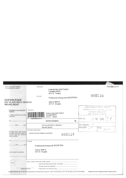 Page 1 - "Minstopnenýplatné Místo pro podací nálepku Úrjësi|atël