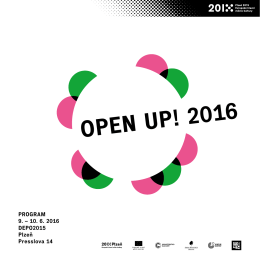 OPEN UP! 2016 - Aspen Institute Prague