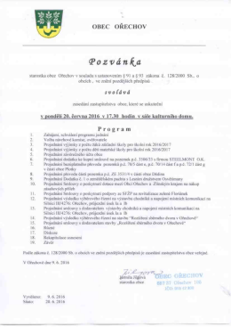 Pozv&aacute;nka na zased&aacute;n&iacute; zastupite