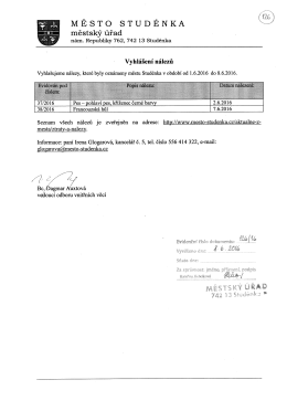 Vyhl&aacute;&scaron;en&iacute; n&aacute;lezů