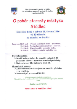 Page 1 Sbor dobrovolných hasičů ve Stádlci Vás srdečně zve na