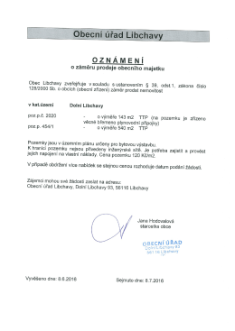 Dokument - Obec Libchavy