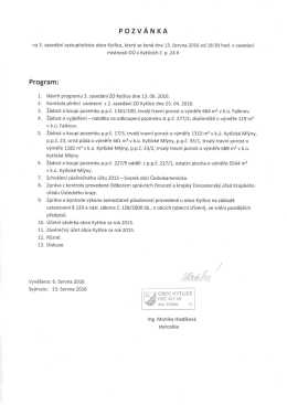 Pozvánka na 3. zasedání zastupitelstva obce Kytlice