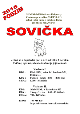 Sovička 2016-2017