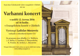 Pozvánka na VARHANNÍ KONCERT ve Chlebích dne 12.06.2016