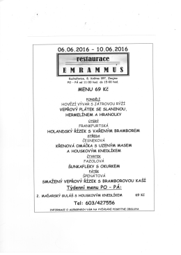 Page 1 06.06.2016 &ndash; 10.06.2016 TES&Iacute;allraCE E M R A M M U S