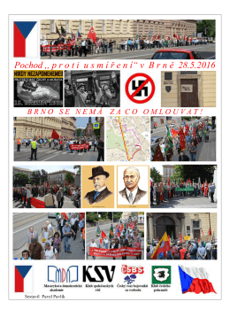 Pochod proti usmíření v Brně 28.5.2016