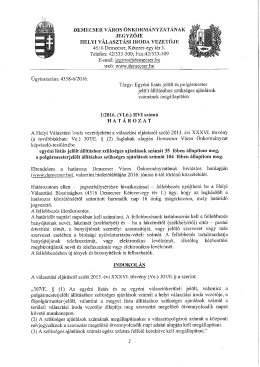 1/2016.(VI.6.) HVI hat&aacute;rozat