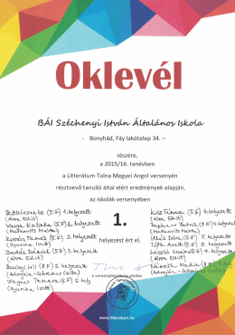 oklevélen