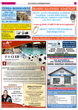 Teljes M&eacute;ret - Kuns&aacute;gi H&iacute;rmond&oacute;