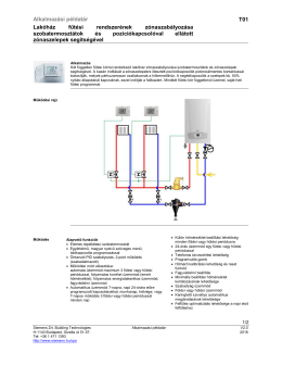 T01 Fűtési rendszer zónaszabályozása vezetékes