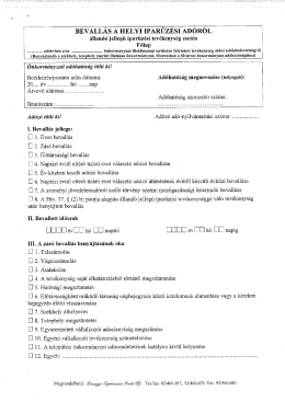 Page 1 BEVALLÁS A HELYI IPARÚZÉSI ADÓRÓL állandó jellegű