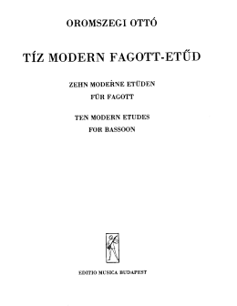 O. OTTO. 10 modern etudes for bassoon.