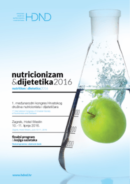 1. međunarodni kongres Hrvatskog društva nutricionista i dijetetičara