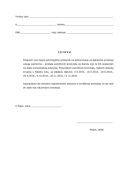 Izjava o potkoncesiji - Riječki lukobran 2016. - pdf