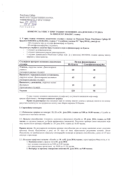 konkurs za upis 2016/2017