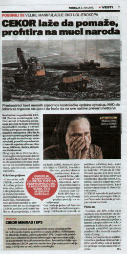 Tekst objаvljen u Kuriru dаnа 5.6.2016. godine