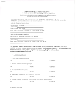 Formular za glasanje u odsustvu