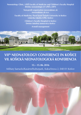 VII. košická neonatologická konferencia
