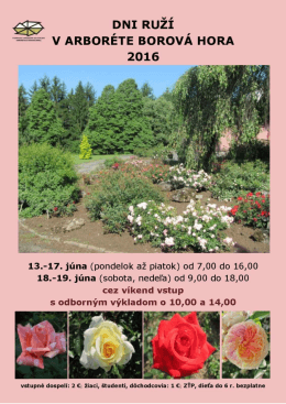 Dni ruž&iacute; na Borovej hore