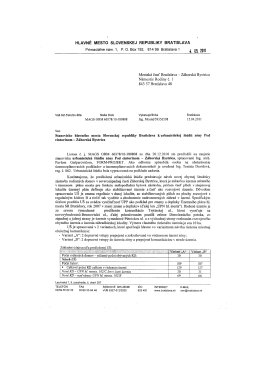 Stanovisko k UPP č. 60378/10/380808