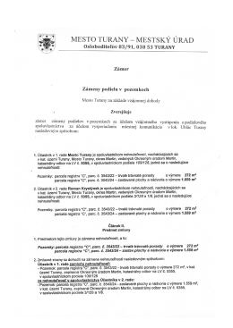 Zámer zámeny podielu v pozemkoch v Ubláci