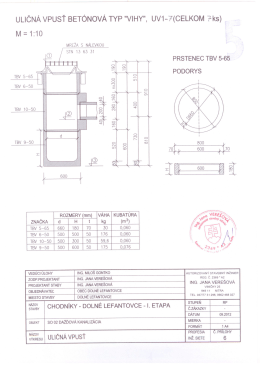 Page 1 ULIČN&Aacute; VPUSĪ BET&Oacute;NOV&Aacute; TYP "VIHY", UV1