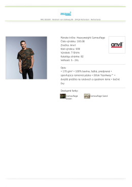 Pánske tričko Heavyweight Camouflage Číslo výrobku: 193.08