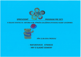 sprievodn&yacute; program pre deti