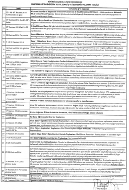 2015-2016 eğitim &ouml;ğretim yılı "yıl sonu iş ve işlemleri uygulama