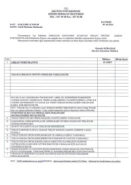 Page 1 T.C. ERCİYES ÜNİVERSİTESİ DÖNERSERMAYE