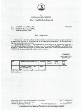 Page 1 T.C. ONDOKUZMAYIS ÜNİVERSİTESİ İdari ve Mali İşler