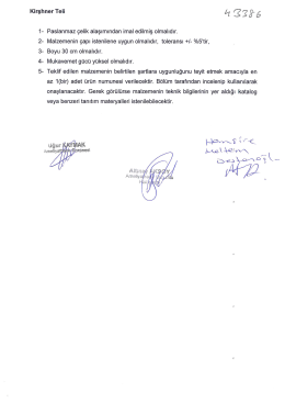 Page 1 Kirşhner Teli 41 G29-4 1- Paslanmaz çelik alaşımından imal