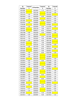 ID Number Tutorial 4 ID Number Tutorial 4 ID Number Tutorial 4