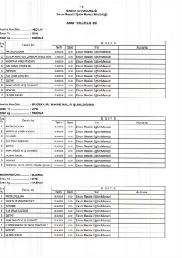 2016 haziran dönemi ustalık sınav programı için tıklayınız 2016