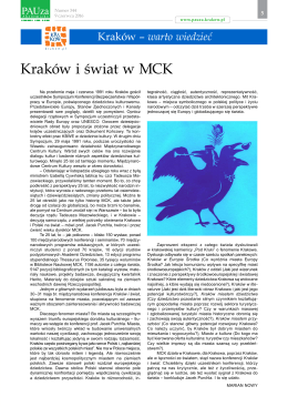 Kraków i świat w MCK