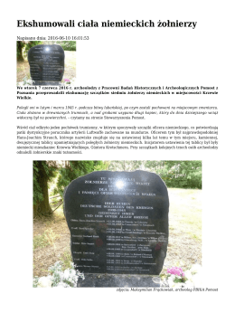 Ekshumowali ciała niemieckich żołnierzy