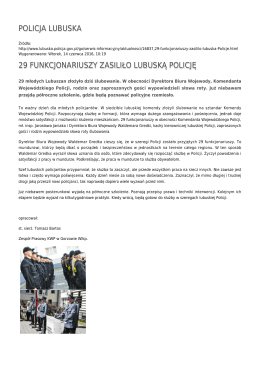 29 funkcjonariuszy zasiliło lubuską policję